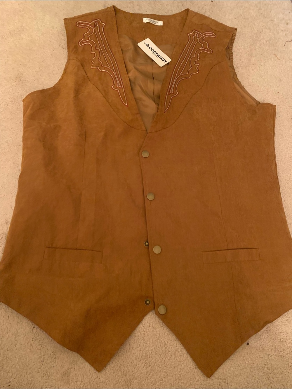 NWT Coofandy Western Vest
